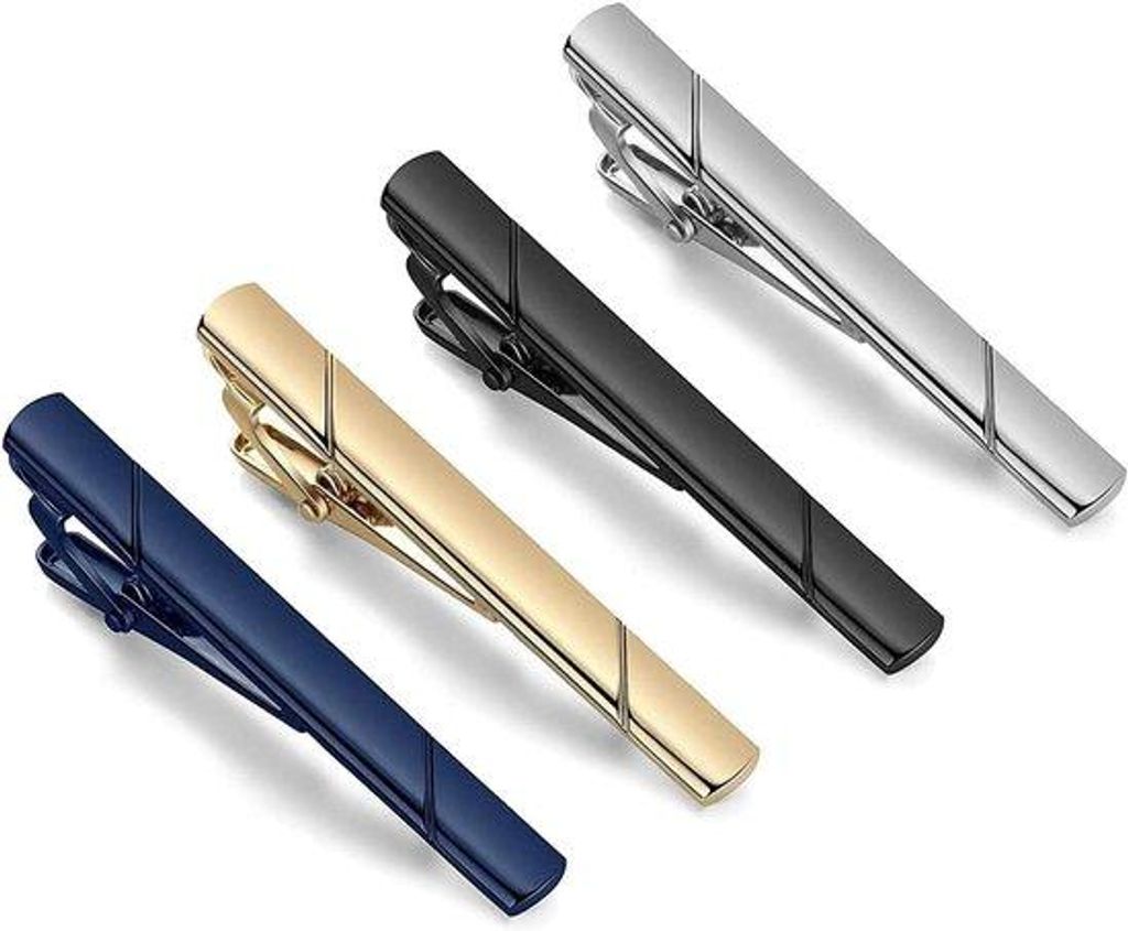 Lange Stropdas Clip Set 4-teilig für Männer Alltag