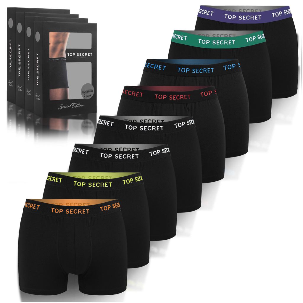 TOP SECRET Bavlněné boxerky 8-pack pánského spodního prádla Obrázek produktu 