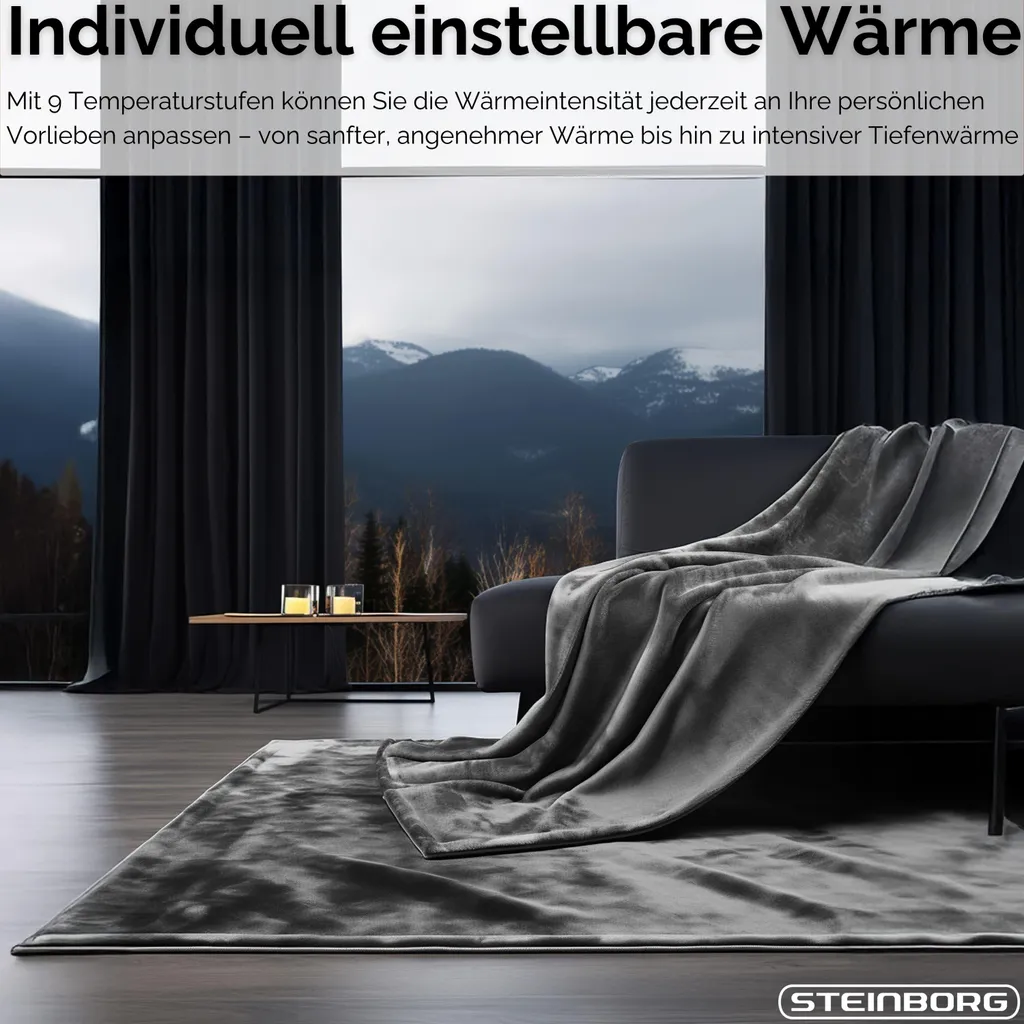 Coperta Termica Steinborg 180x130 | 160W Potenza e Timer Sicurezza - 7