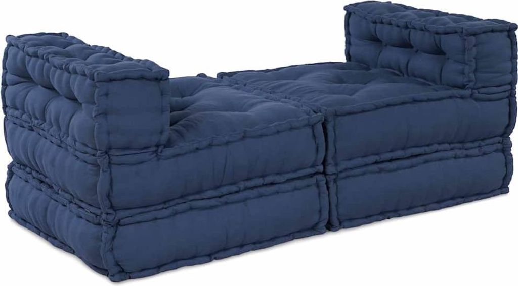 vidaXL Modulare Sofagarnitur 4 pcs Indigo Stoff