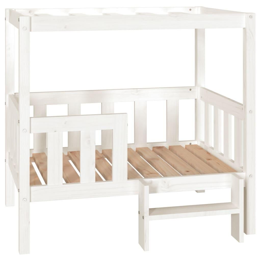 vidaXL Lit pour chien Blanc 95,5x73,5x90 cm Pin massif Image du produit 