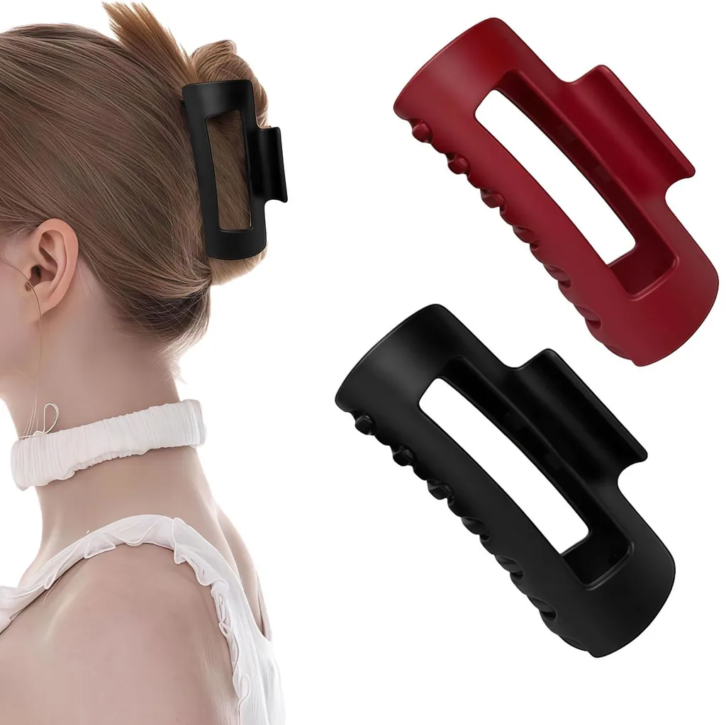 Pinces à cheveux grand format en silicone pour femmes - Set de 2 pièces