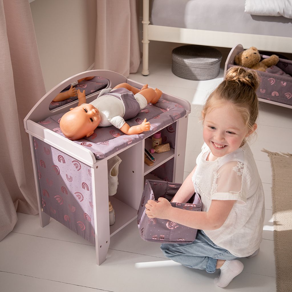 Woodtoys Hoge poppenstoel pink