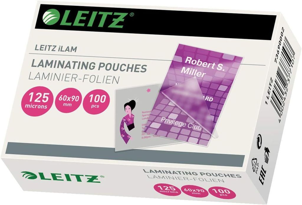 Leitz 7369-00-02 7369 tasca in foglio 125 micron, per Immagine del prodotto 