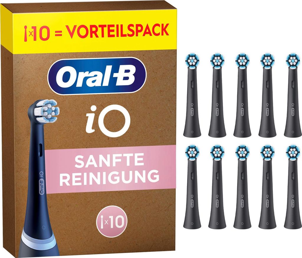Oral-B iO Gentle Care Sanfte Black Ersatzbürsten 10er Pack Produktbild 