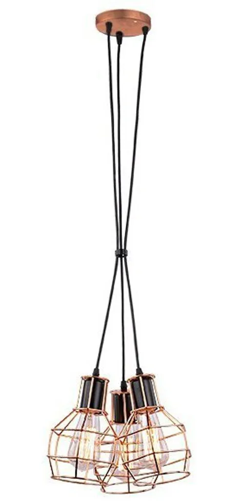 Lampadario Moderno Carron 3 AZ1660 Azzardo Rame 3 Luci Prezzo