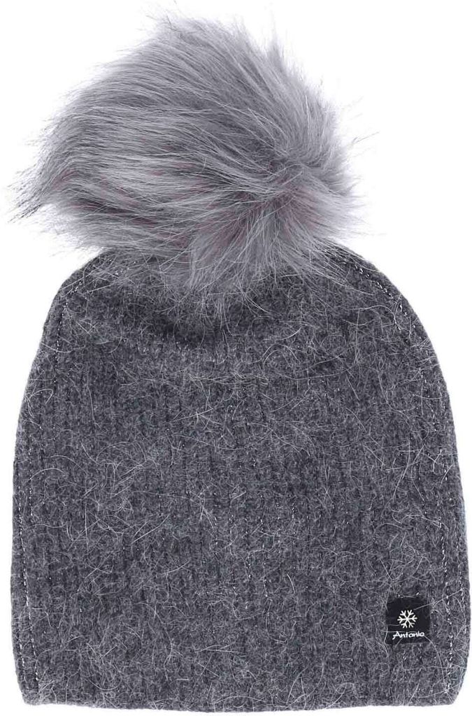Antonio Damen Winter Strick Mütze Beanie dark grey