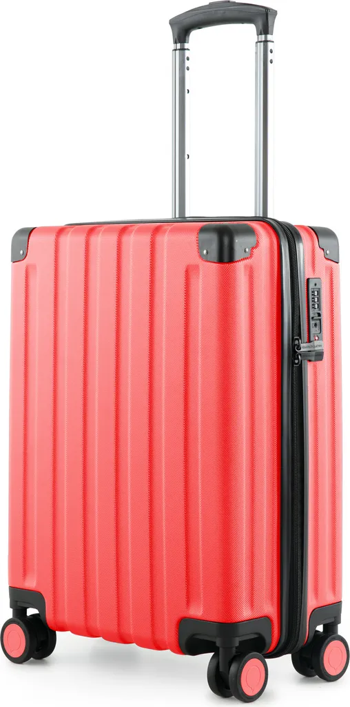HAUPTSTADTKOFFER Q-Damm - Valigia bagaglio a mano trolley aereo 4 ruote valigia cabina valigia trolley TSA, 54 cm, 38 litri ,corallo
