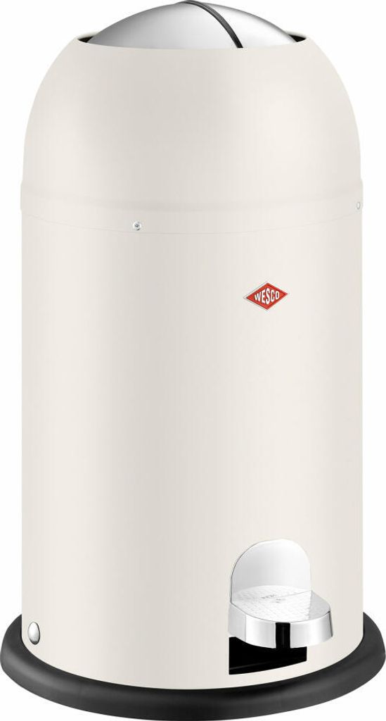 Wesco Abfallsammler Kickmaster Jr, Abfalleimer, Mülleimer, Stahlblech pulverbeschichtet, Sand matt, 12 L, 180312-87