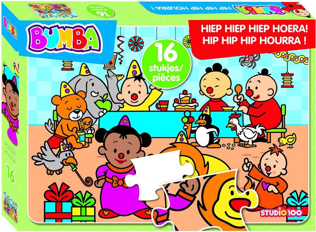 Studio 100 Bumba-Puzzle Hip Hip Hip Hurra, 16 Teile.