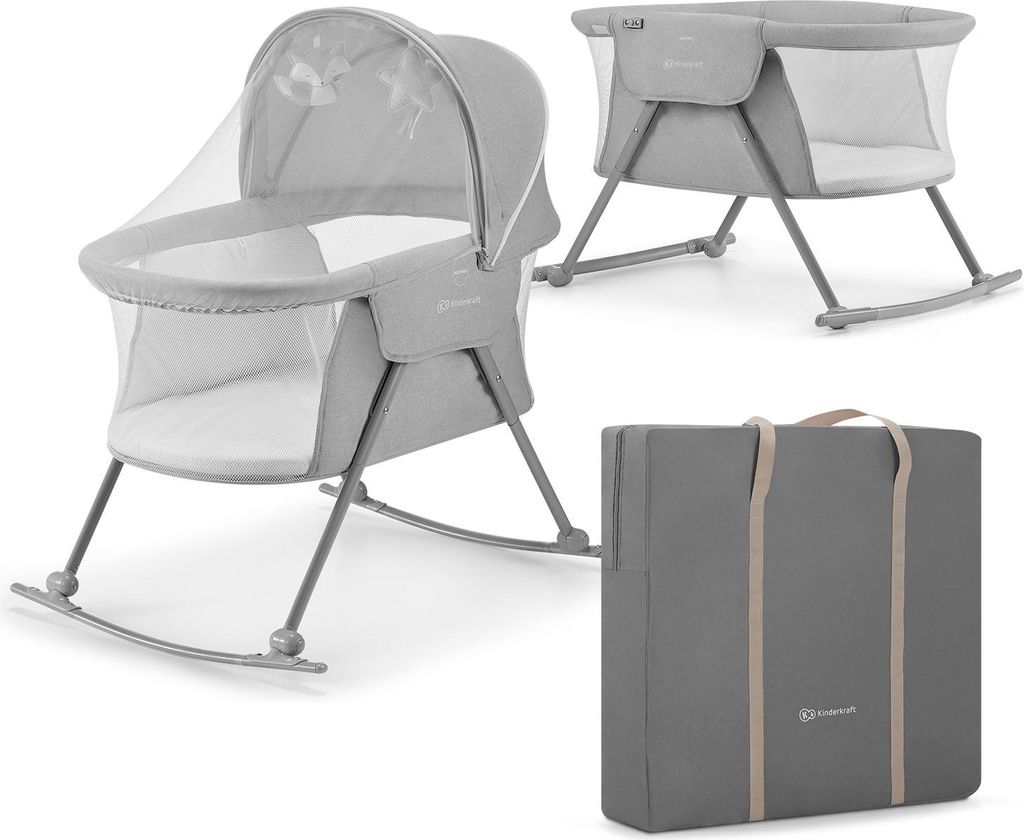 Kinderkraft LOVI 3in1 - Kinderbett - Wiege, Reisebett und Produktbild 