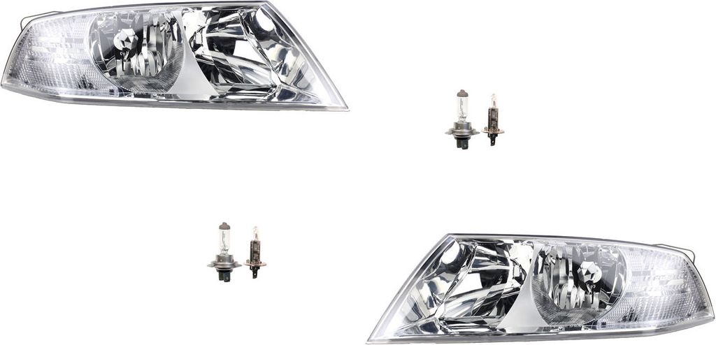 Johns, Scheinwerfer Halogen kompatibel zu Skoda Octavia 1Z 04-08 mit H1 H7 Set Lin. Re. 1Z1941017P 1Z1941017C 1Z1941015 1Z1941018P 1Z1941018C 1Z194101