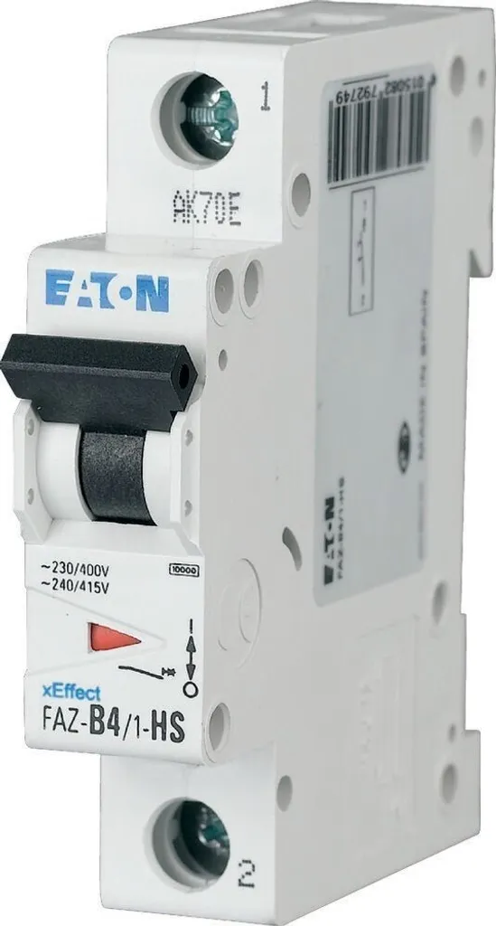 Disjoncteur Magnéto-Thermique Eaton FAZ-B4 1 Pôle 4A Courbe B 279274