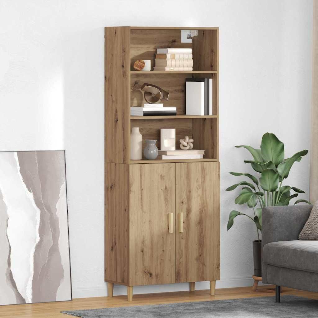 Maison Exclusive - Highboard Artisan-Eiche 69,5 x 32,5 x 180 cm Holzwerkstoff