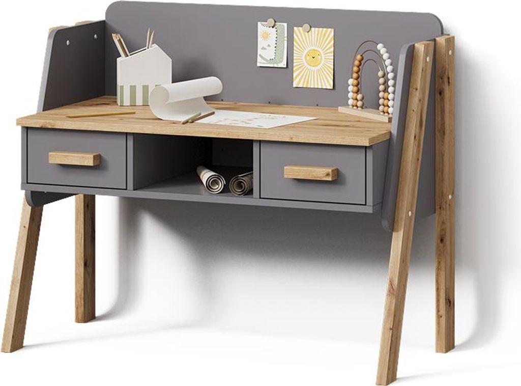 Bureau Livinity Mailo Cachemire/Artisan 97x80cm, Model Image du produit 