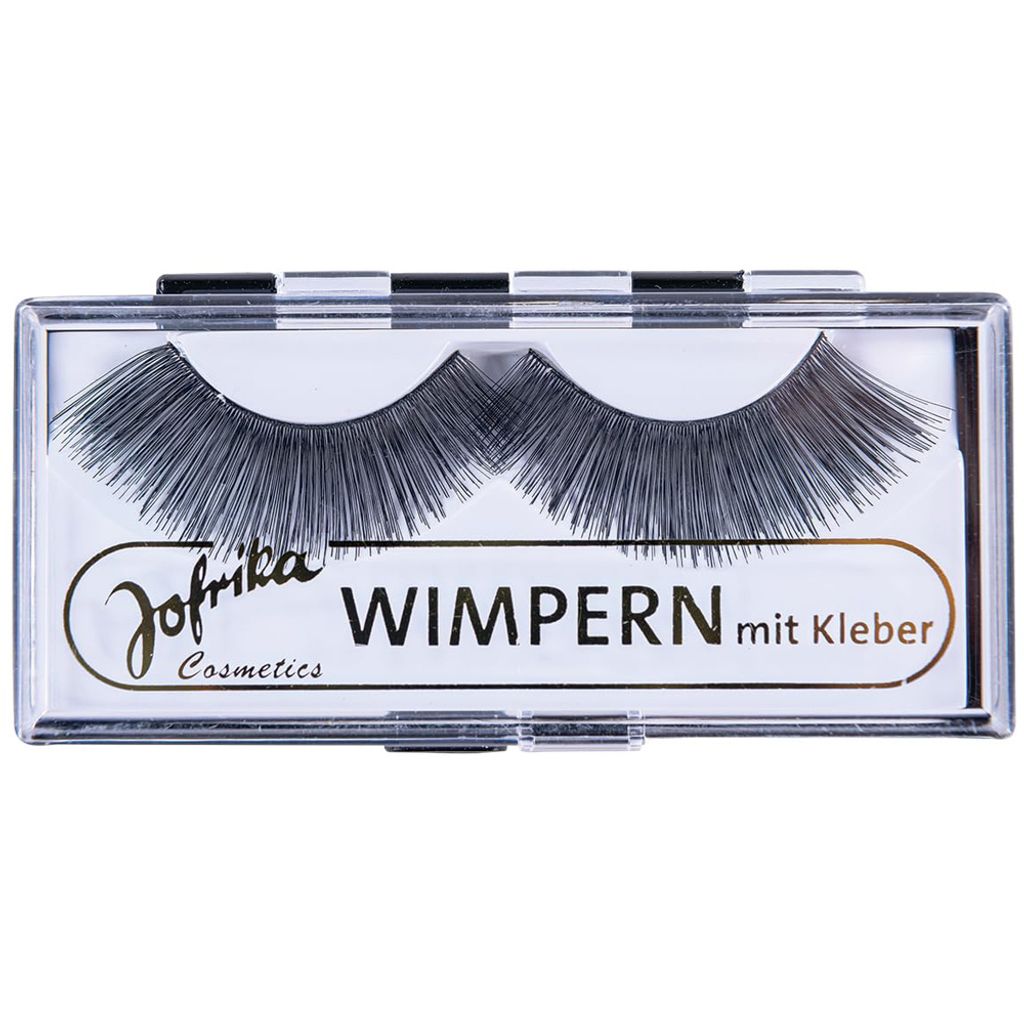 Jofrika 718603 Echthaarwimpern Superlang mit Kleber (1 Paar)