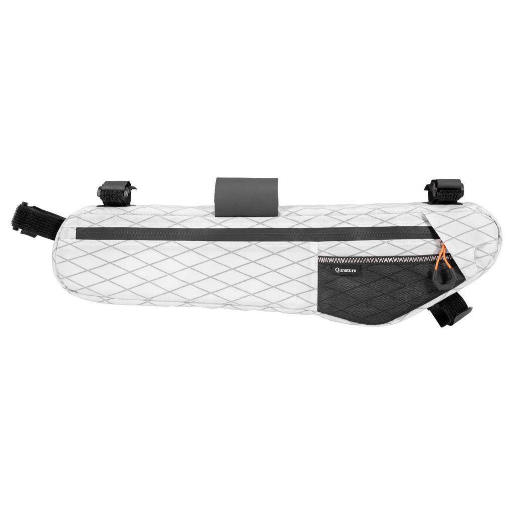 Qunature Fahrrad Rahmentasche Wasserabweisend Fahrradtasche Dreiecktasche ca.4,2L, M Größe, 51*13,5*6cm, Weiß