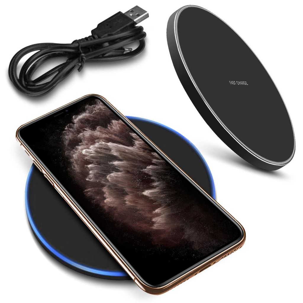 Ladegerät für Apple iPhone 11 Pro Max QI Wireless Charger Produktbild 