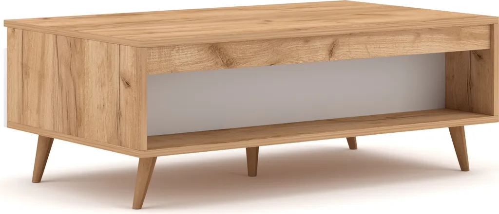 Table Basse de Salon avec Tiroirs Style Scandinave 100cm Modèle Tree - 7
