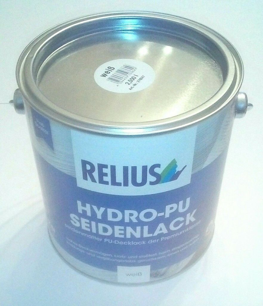 Relius Hydro-PU Seidenlack 2,5 Liter weiß Produktbild 