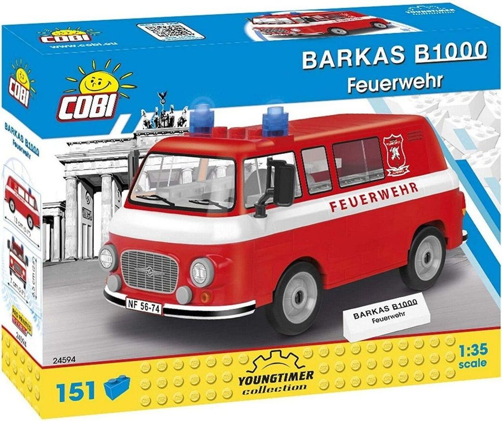 COBI 24594 Barkas B1000 Hasiči, 1:35, 151 k Obrázek produktu