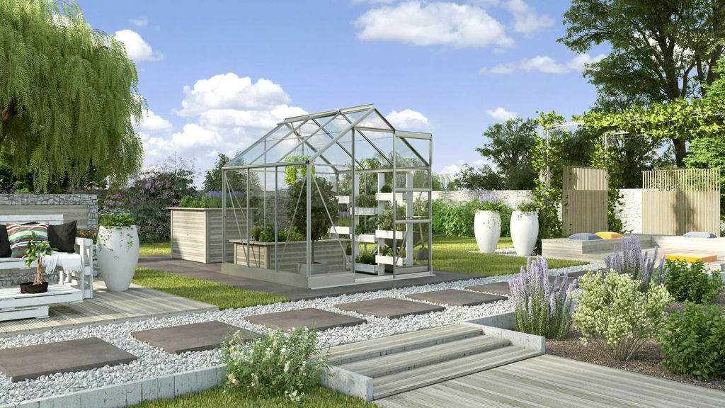 Vitavia Gewächshaus "Eris" 3800 alu eloxiert 3,8 m² 3 mm ESG