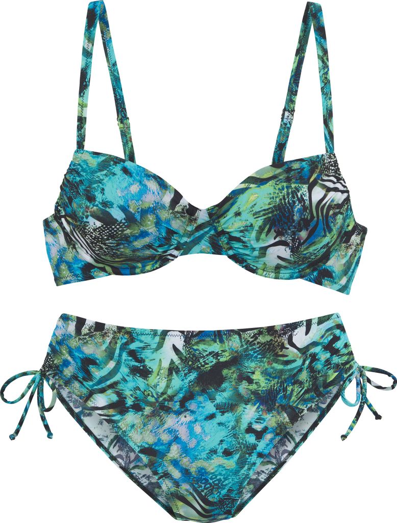 VIVANCE Bügel-Bikini türkis bedruckt Größe 36 Cup D