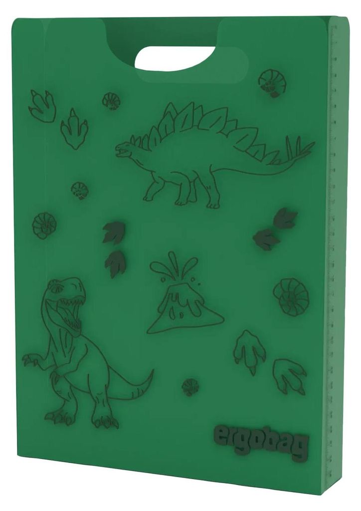 ergobag Heftbox Folder Box With Carrying Handle Dinosaur Produktbild 