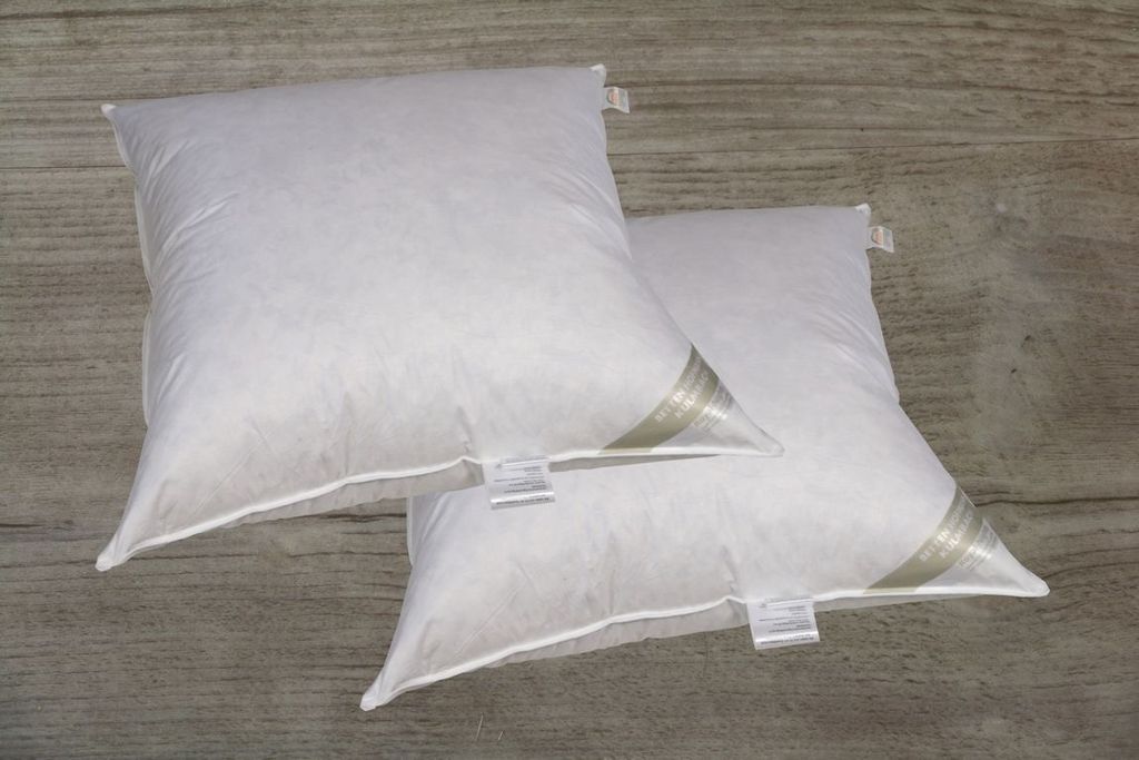 2 Stück Betten Hofmann Daunenkissen 80x80 cm 850g Kissen Kopfkissen prall dick 100% neue Daunen