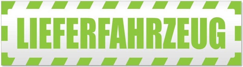 Kiwistar - Autoaufkleber - Lindgrün - 20 x 5,3 cm - Lieferfahrzeug gestreift - Hinweis Aufkleber Sticker für Auto, Kfz, Fahrrad, PKW, LKW