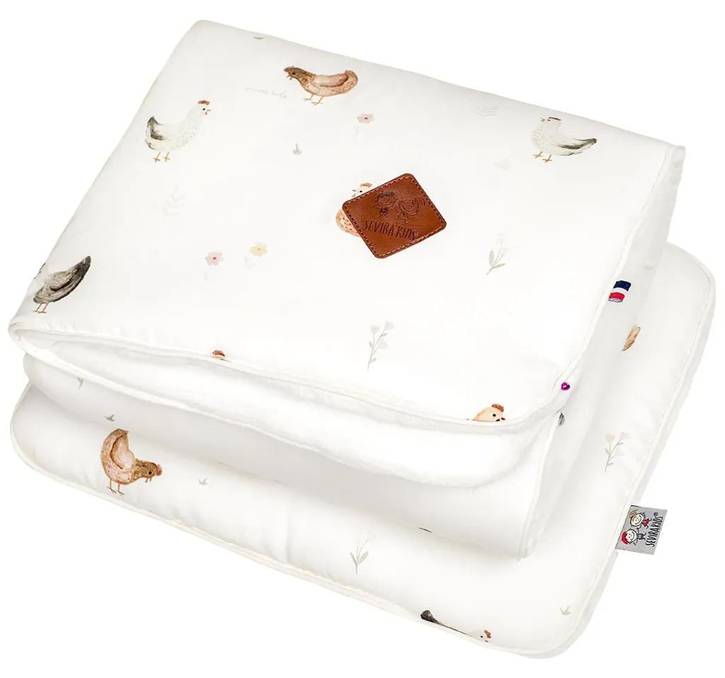 Linge de lit enfant Gallina Écru 2 pièces Sevira Kids avec taie 50x70