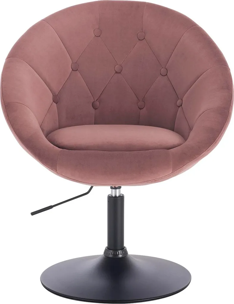 Chaise de bar pour îlot de cuisine réglable et pivotante en velours