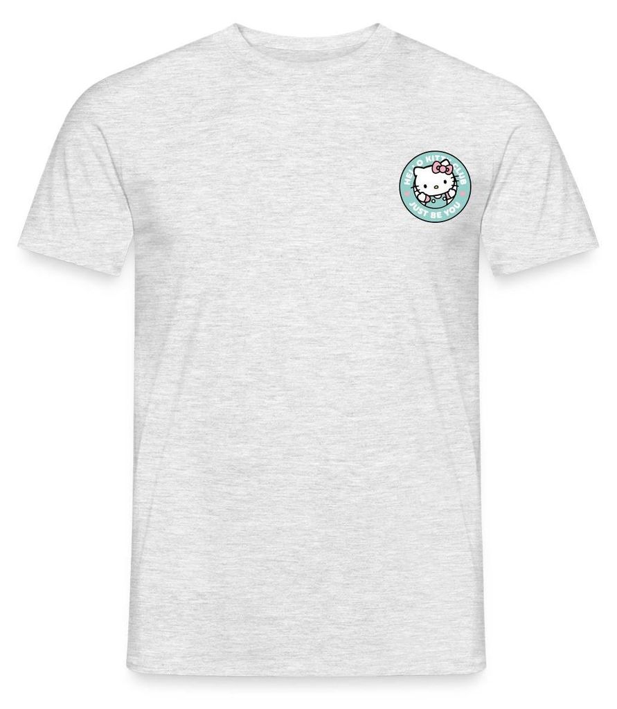 Spreadshirt Hello Kitty Club Just Be You Männer T-Shirt, 4XL, Grau meliert