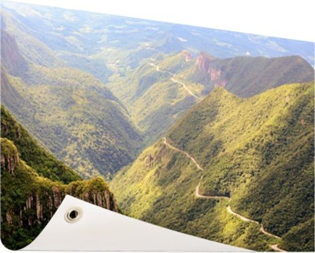 MuchoWow 120x80 cm Outdoor-Poster Gartendeko Sichtschutz Garten Poster für den Garten Kurvenreiche Bergstraße Brasilien