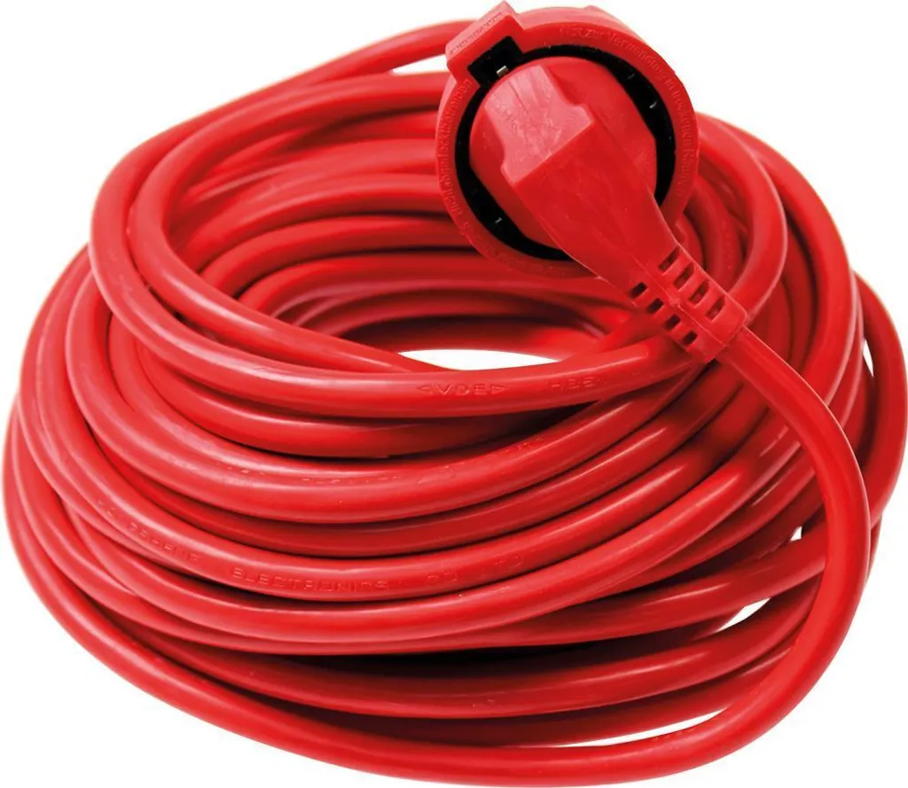 as - Schwabe 51160 - Cavo in PVC, lunghezza 20 m, H05VV-F 3G1,5, IP20, da interni, colore: Rosso