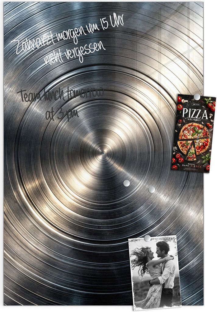 Magnettafel 40x60cm Pinnwand Whiteboard beschreibbar - Metallkreise