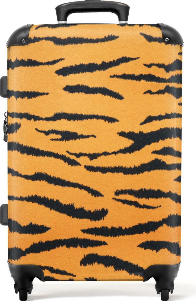 NoBoringSuitcases.com® Großer Koffer - Tigerdruck - Tiere - Produktbild 