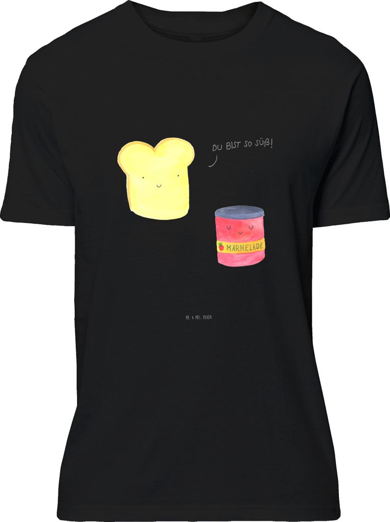 Mr. & Mrs. Panda T-Shirt Toast Marmelade - Schwarz - Geschenk, Lustige Sprüche, Dreamteam, Brot, Shirt, Süß, Toastbrot, S, oberteil, Tshirt, Bau...