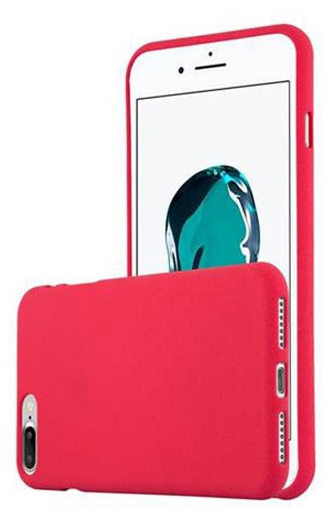 Cadorabo Schutzhülle für Apple iPhone 7 PLUS / 7S PLUS / 8 PLUS Hülle in Rot Handyhülle TPU Etui Cover Case