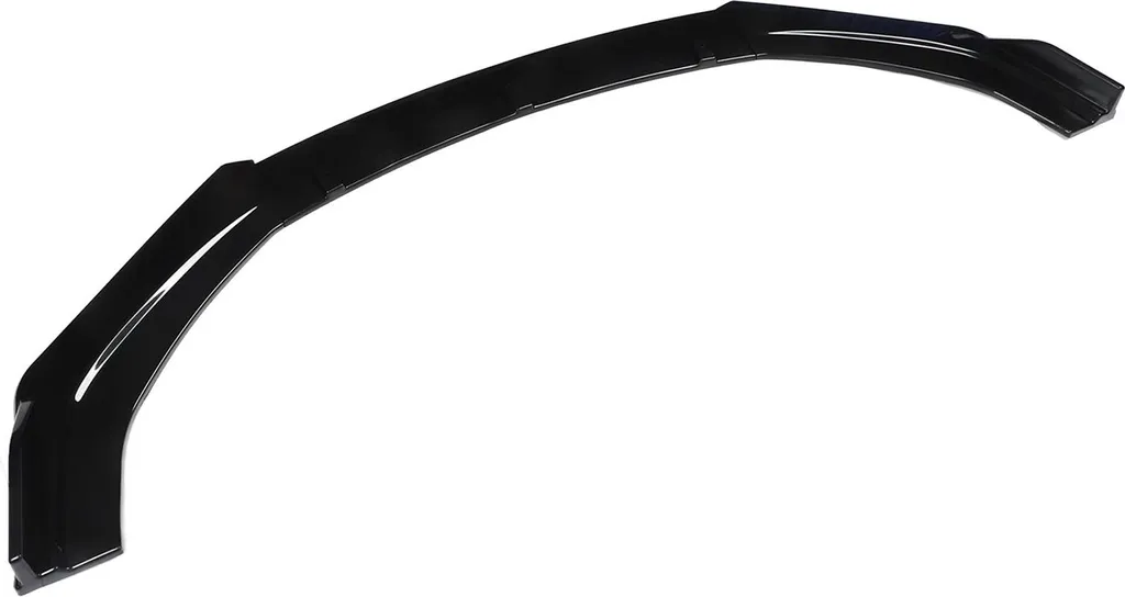 Lèvre de Pare-choc Avant Noir Brillant 3pcs Ultra Résistante 1800mm