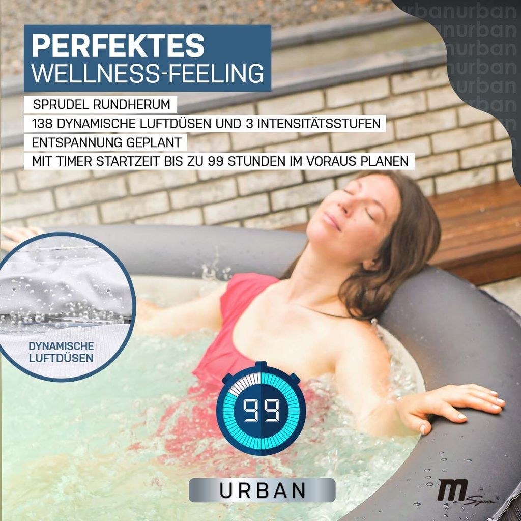 Miweba MSpa aufblasbarer Whirlpool Urban Rimba U-RB061 - 6 Produktbild 5