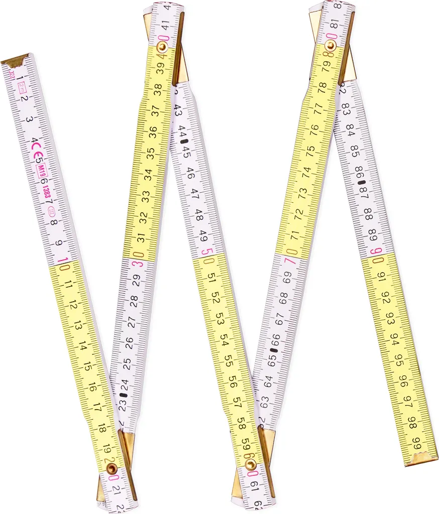 Mètre Pliant 1m Métrique Perfekt 5 Blanc et Jaune - Pack de 20 Pièces - 6