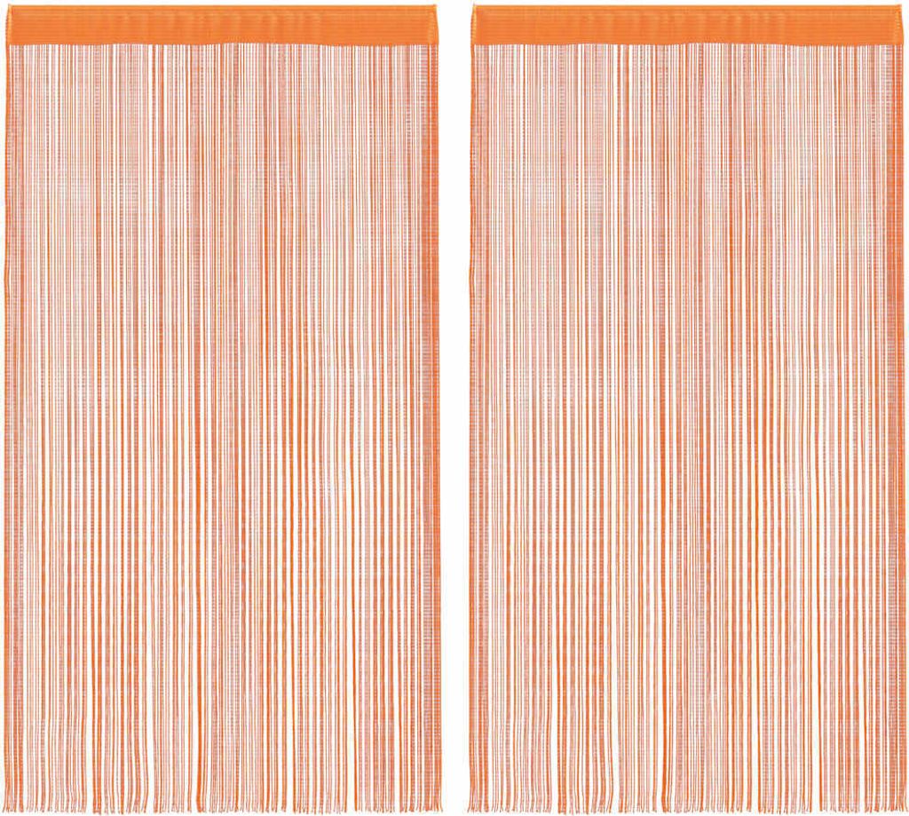 vidaXL String závesy 2 ks. Oranžové 140x250 cm Obrázok produktu 