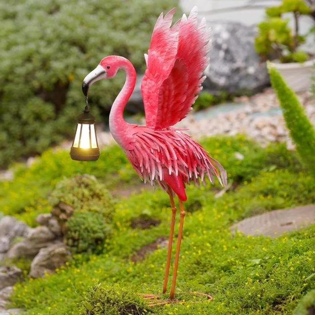 Figurines de jardin solaires étanches IP44 en résine haute qualité