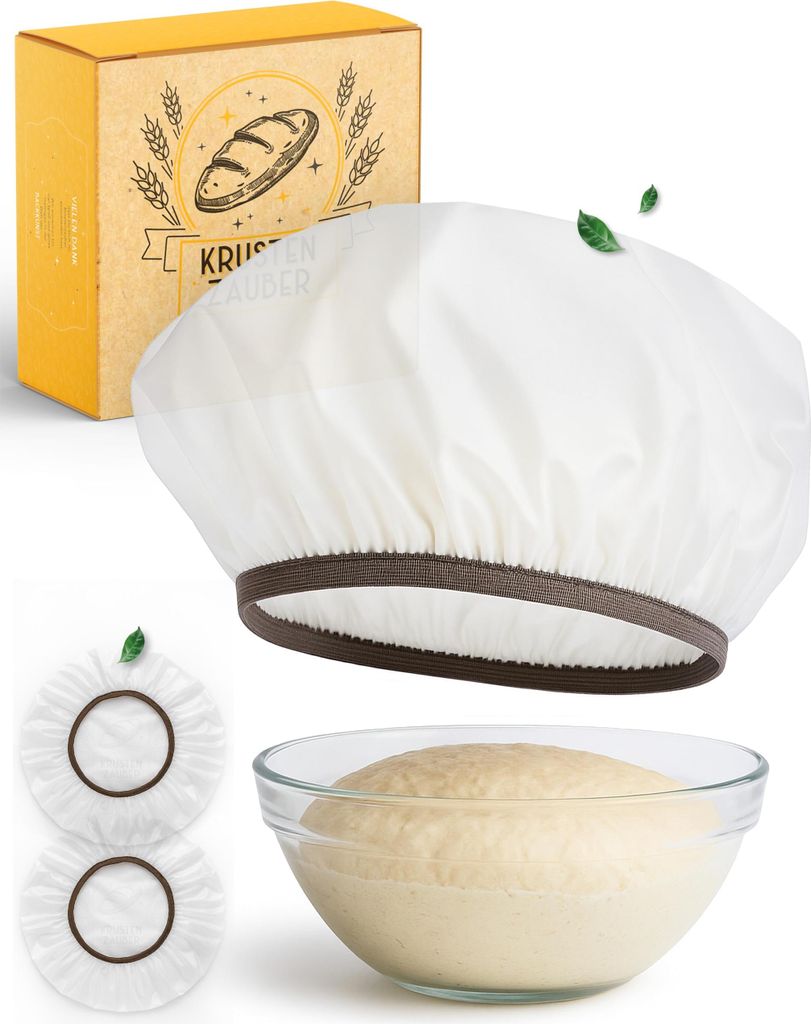 KRUSTENZAUBER 2x Abdeckhaube für Gärkörbe - Produktbild 