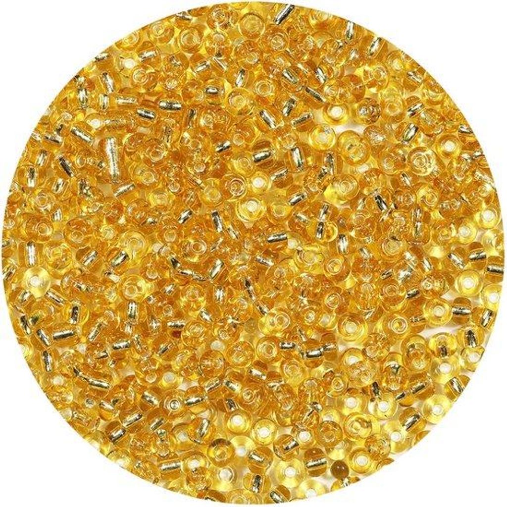Glaskralen 4mm helleres Gold für DIY-Armbänder und Schmuck
