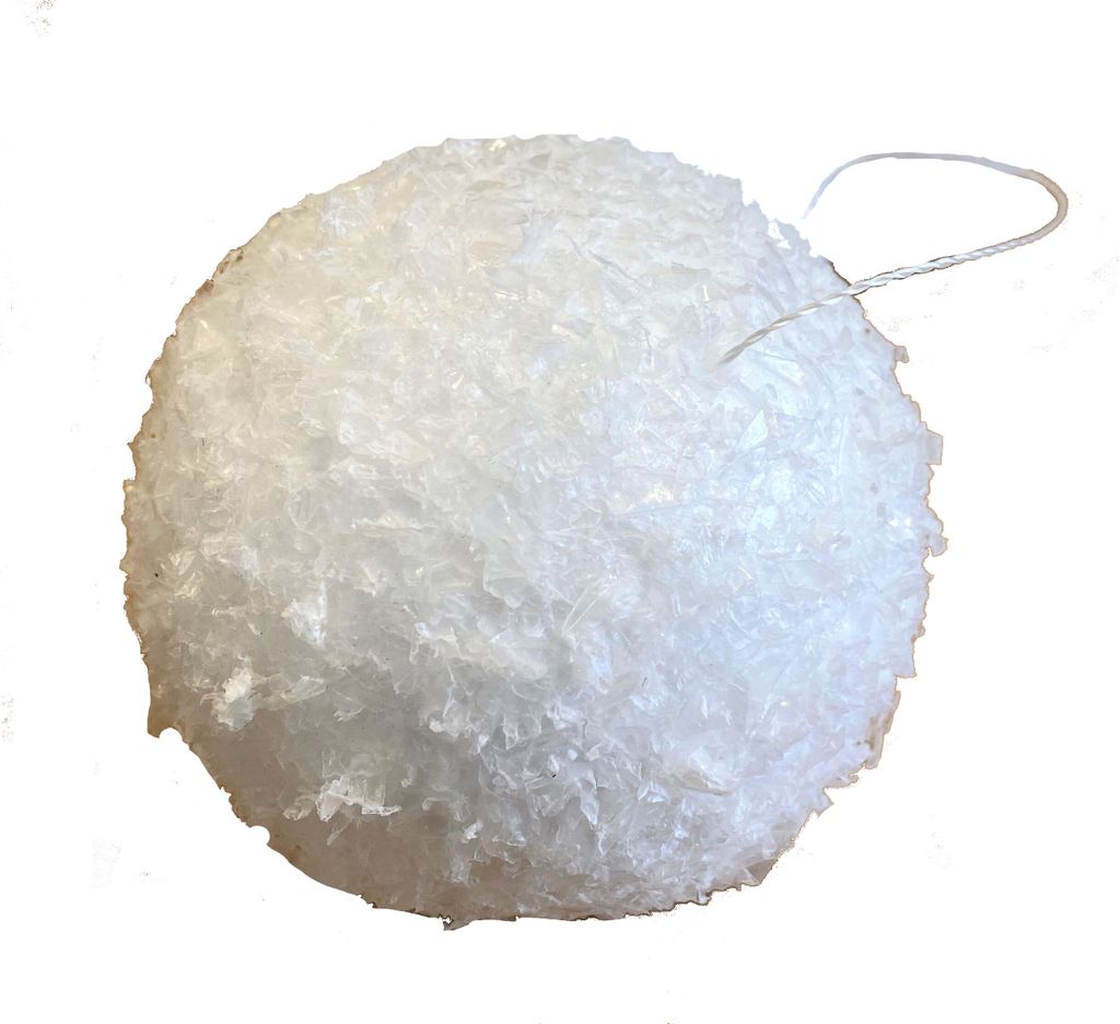 Schneebälle 3 cm mit Schneeoptik, 4 Beutel a' 24 Stück, Gesamtmenge: 96 Stück, (EUR 0,21 je Stück), Winterdekoration, Schneeimitat
