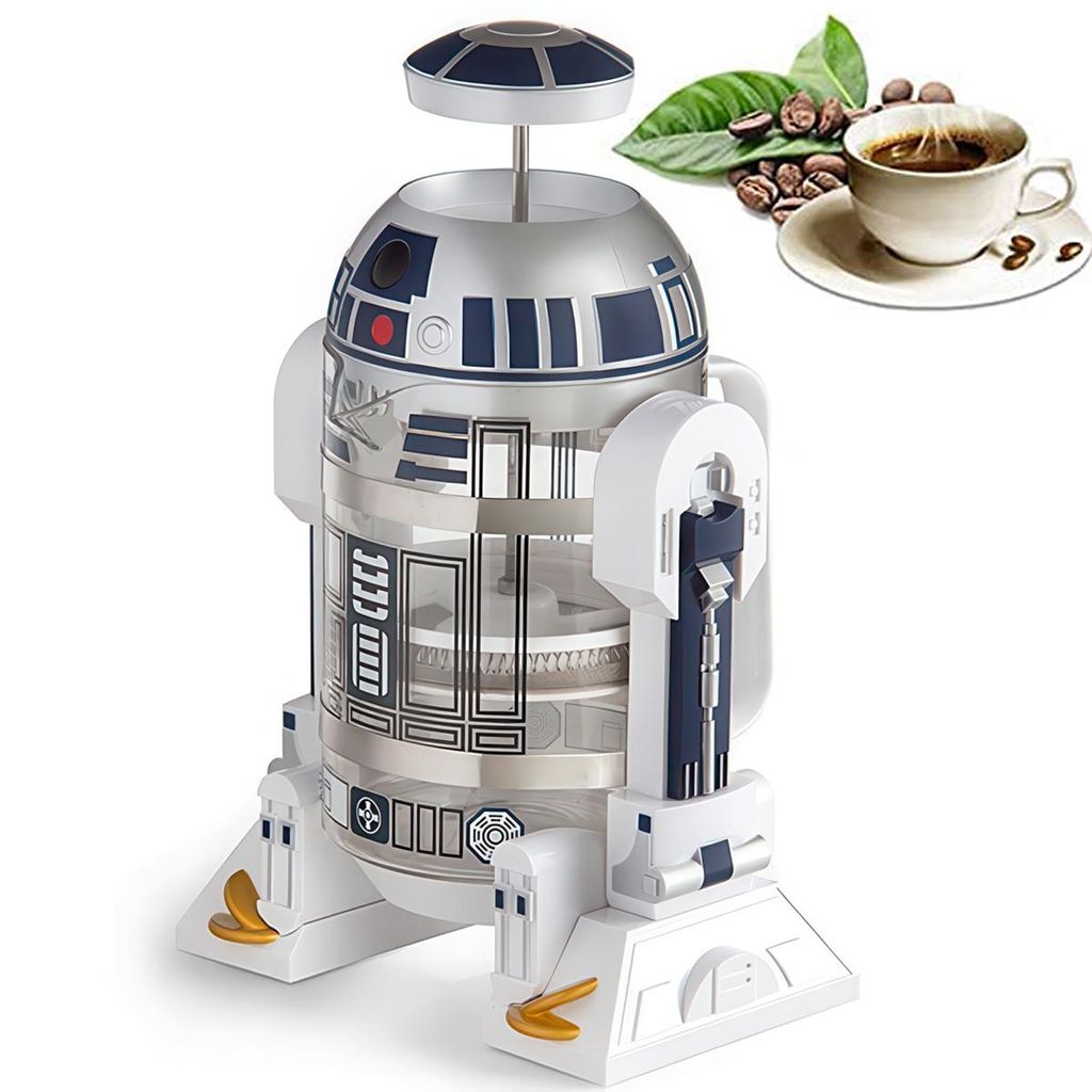 Kaffee French Press, Roboter Motiv Kaffeekanne 960ml, Produktbild 
