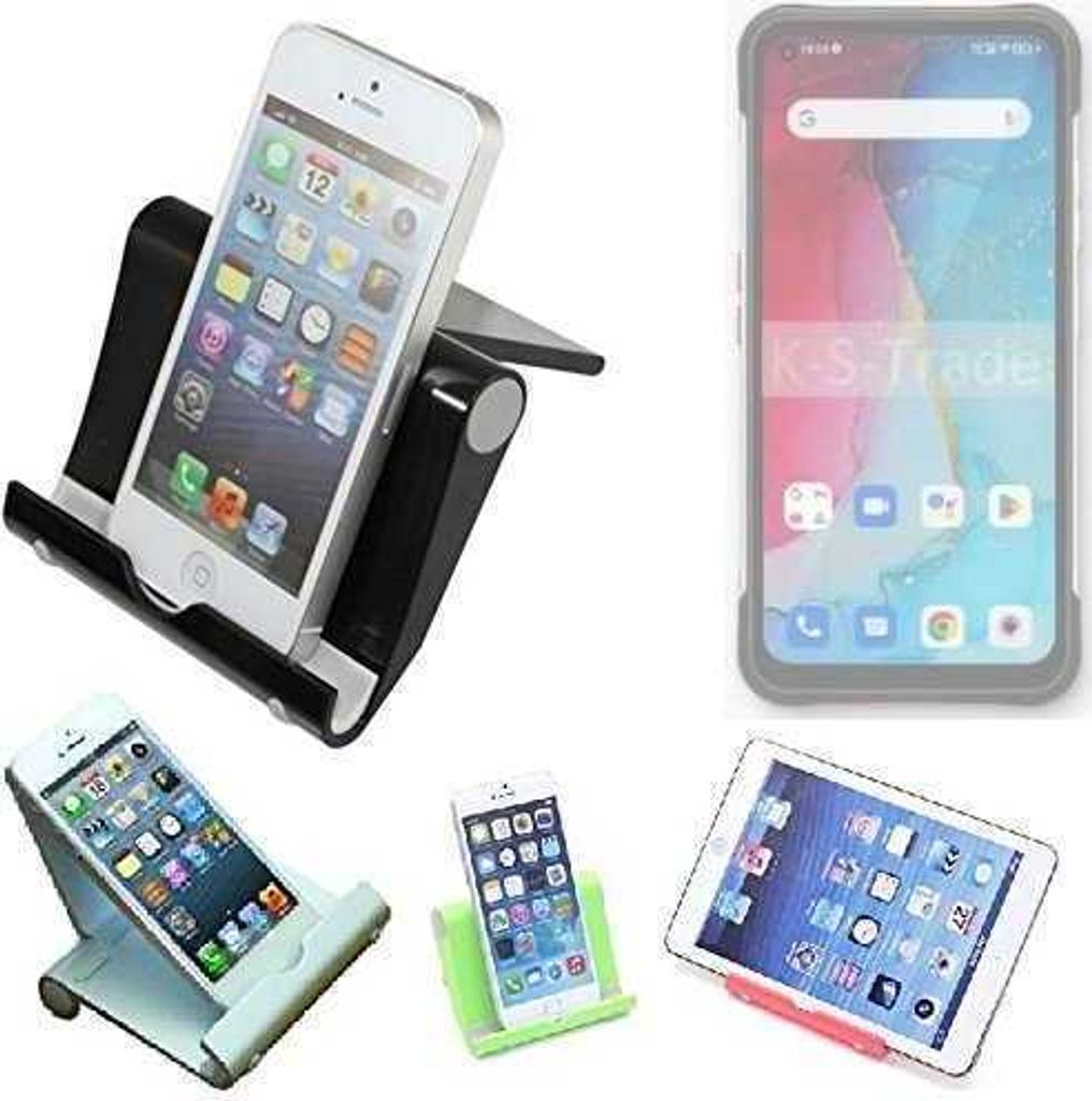 K-S-Trade Handy-Ständer kompatibel mit Unihertz TickTock-S faltbarer Tischständer Smartphone Tablet Halterung Reise