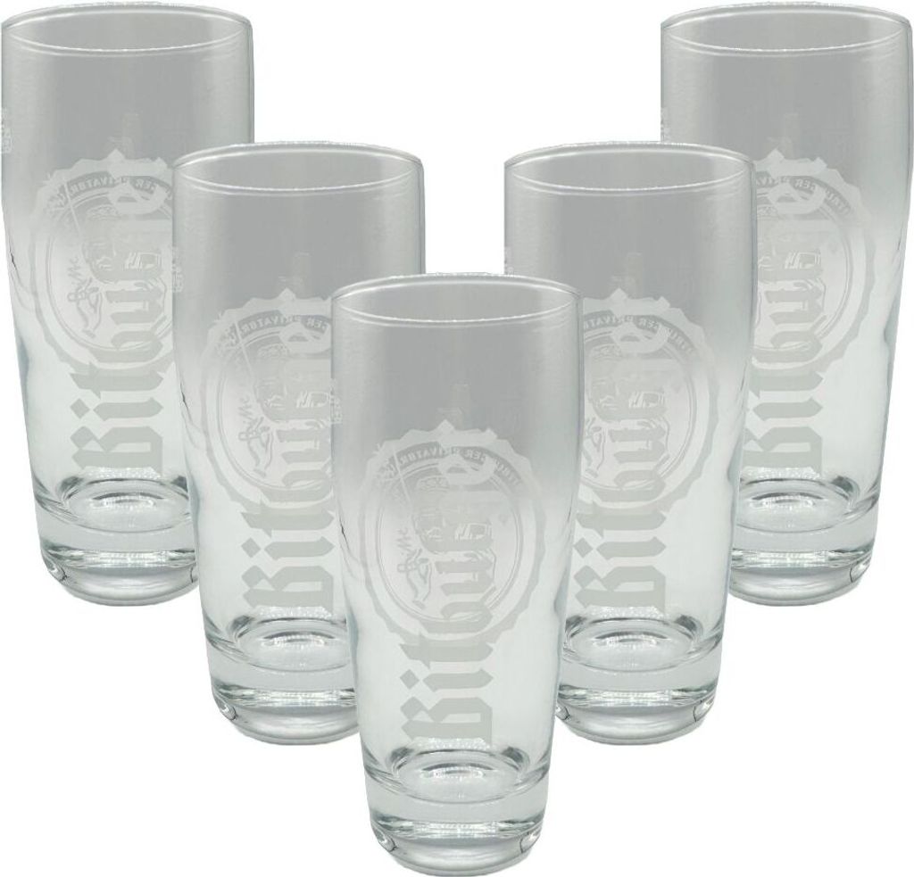 Bitburger Willi Glas 6er-Set Bierglas 0,2l geeicht Produktbild 